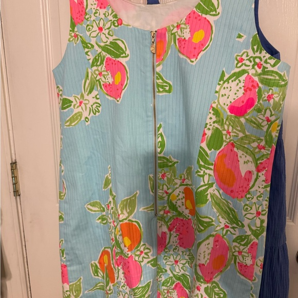 Lilly Pulitzer Cathy shift dress in Pool Blue Pink Lemonade - Picture 8 of 9